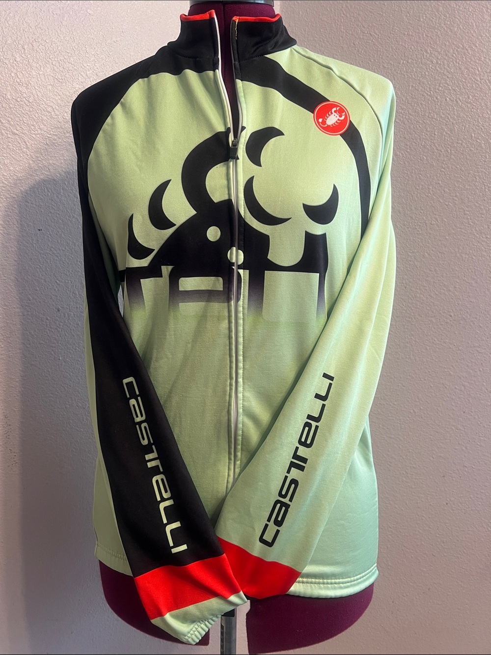 Castelli Women's Light Green Cycling Jacket Sz L - Picture 3 of 4